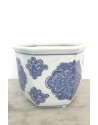 MACETA PEQUEÑA AZUL / BLANCO MOD: DYLA