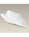 PLATO MODELO HOJA EN PORCELANA BLANCA