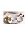 PLATO SECCIONAL BLANCO CON FILO DORADO