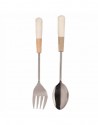 SET X 2 CUCHARONES PARA SERVIR EN MÁRMOL Y MADERA