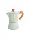 CAFETERA DE ALUMINIO PARA 1 TAZA EN MARFIL MOD: NATURALE