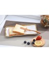 BANDEJA PEQUEÑA RECTANGULAR EN PORCELANA BLANCA CON FILO DORADO