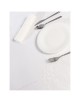 MANTEL BORDADO BLANCO CIRCULAR EN LINO 180D