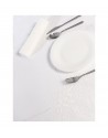 MANTEL BORDADO BLANCO CIRCULAR EN LINO 180D