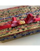CAJA RECTANGULAR COPOS DORADOS HINDU