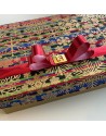 CAJA RECTANGULAR COPOS DORADOS HINDU