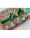 CAJA RECTANGULAR BOTITAS NAVIDEÑAS FONDO GRIS HINDU