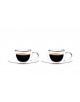 SET X 2 TAZAS C/PLATILLOS DE DOBLE PARED P/ ESPRESSO