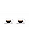 SET X 2 TAZAS C/PLATILLOS DE DOBLE PARED P/ ESPRESSO