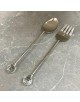SET X2 CUCHARONES PARA PARA ENSALADA EN ACERO Y GLASS