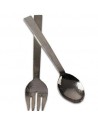 SET DE 2 CUCHARONES PARA ENSALADA EN ACERO MARTILLADO