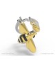 LLAVERO MOD: ABEJA CON PANAL EN METAL CROMADO