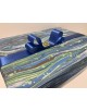 CAJA PAPEL ITALIANO AZUL 25CM X 25CM + 8CM