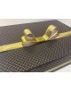 CAJA MOD. AZUL PUNTO DORADO 25CM X 35CM + 8CM