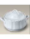 CACEROLA C/TAPA BORDE FESTONEADO PORCELANA 24X14
