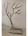 PORTA JOYAS EN METAL PLATEADO MOD: ARBOL