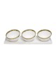 BOWL PARA SALSAS EN CERAMICA BLANCA FILO DORADO