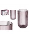 VASO X6 ALTO ROSA RAYAS 430ML