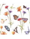 SERVILLETAS DE COMIDA MOD: JARDIN DE MARIPOSA BLANCO