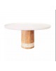 TARTERA BLANCO C/BASE DE MADERA 30X30X15