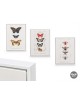 CUADRO LIENZO MARCO BLANCO MARIPOSAS