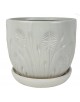 MACETA BLANCO MATE C/PLATITO MOD: DANDELION