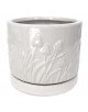 MACETERO BLANCO C/RELIEVE