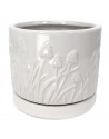 MACETERO BLANCO C/RELIEVE