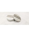 SET X 4 POSAVASOS EN MÁRMOL REDONDO MOD: LINEAS DORADAS