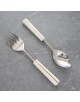SET X 2 CUCHARONES PARA SERVIR EN ACERO Y PIEDRA