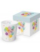 TAZA EN CAJA DE REGALO MOD: GLOBOS